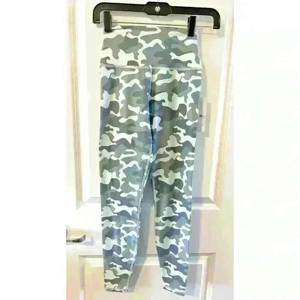Spiritual Gangster Women's Intent Yoga Camo Leggings Light Greens blue Sz XS NWT - Picture 2 of 7
